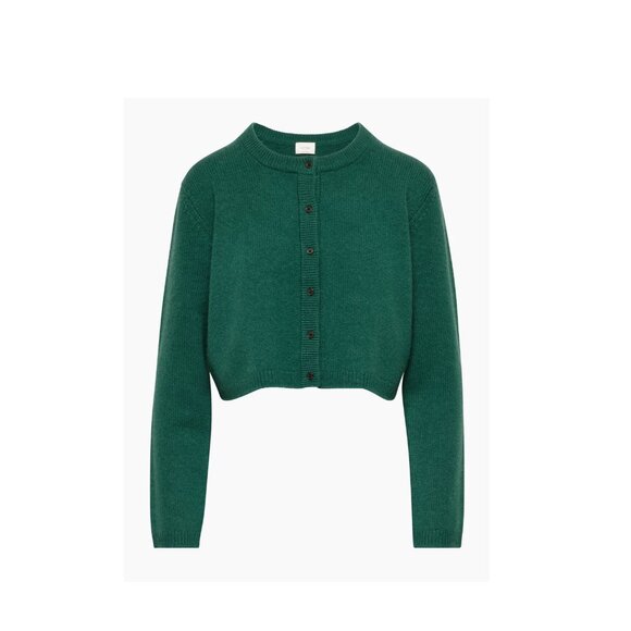 Aritzia Luxe Cashmere Sicily Cardigan NWT Forest Green - Picture 9 of 11